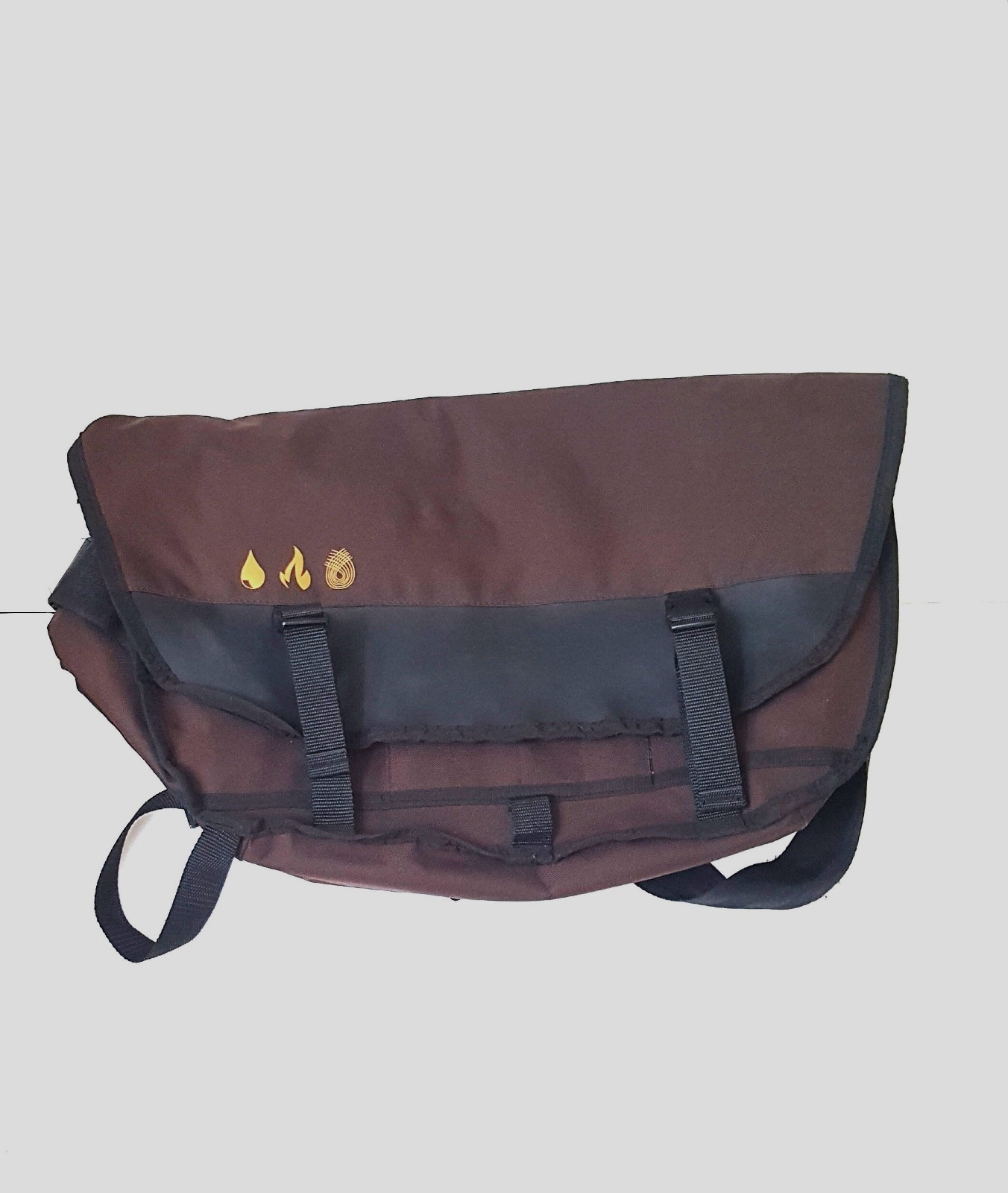 NYI Water Fire Wind NYC 2007 Brown Laptop Cross Body Satchel Messenger Bike Bag