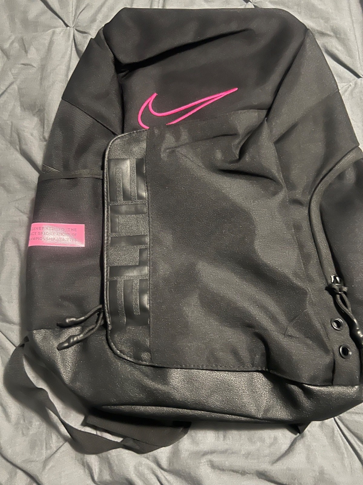 Nike Elite Pro Breast Cancer Awareness Basketball Backpack Black Pink
