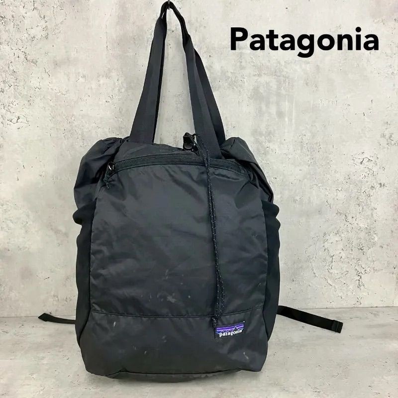 patagonia Terravia Tote Pack Black 2way Backpack Tote Bag Nylon Lightweight Trav