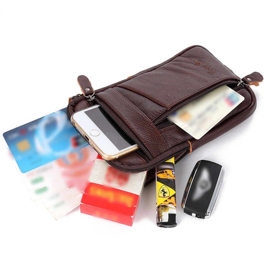 Retro Crossbody Bag With Zippered Pockets – Phone Holder & Wallet for Daily Use