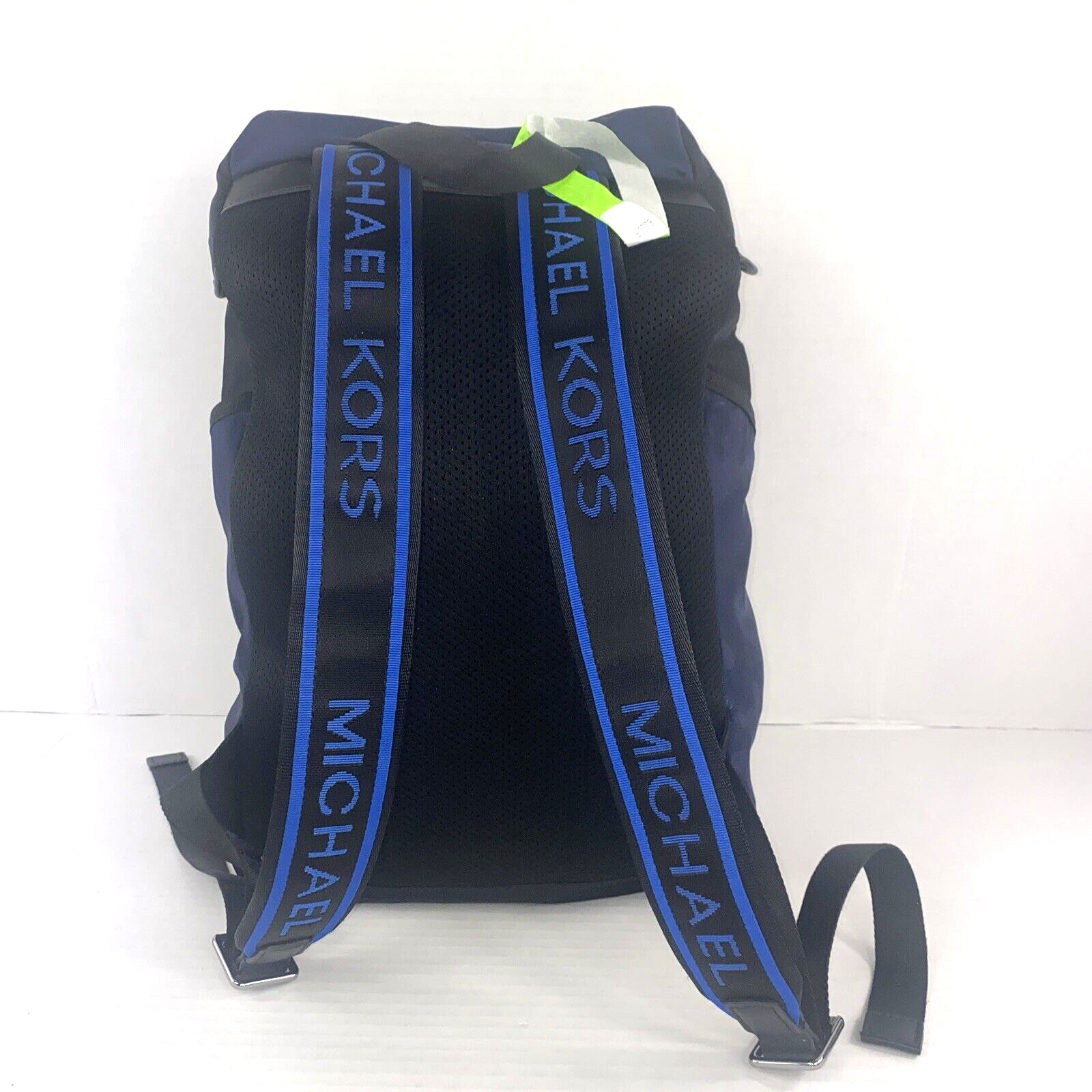 Michael Kors Kent Backpack Camouflage Large Blue Nylon Flap Pocket B3L