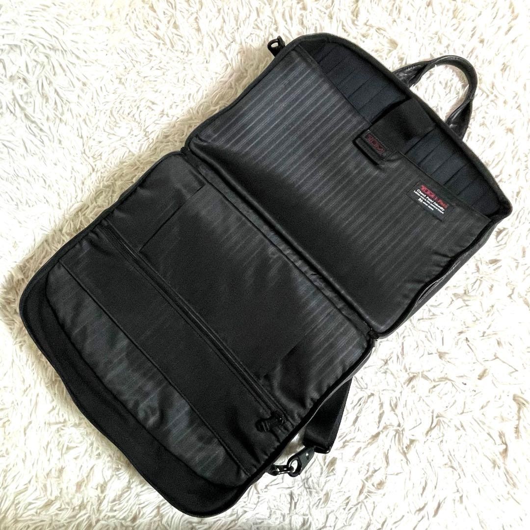 [Extremely Good Condition] TUMI 96531DH T-Pass Leather Briefcase