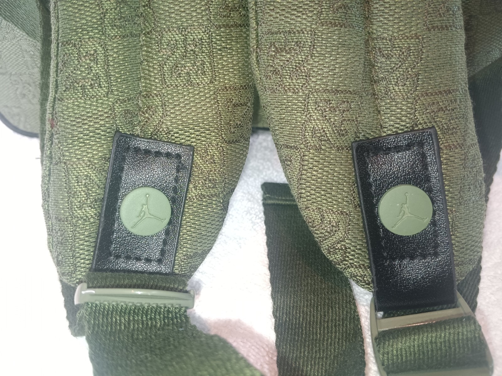 Jordan Monogram Backpack Olive Green Jumpman 23 Logo Bag