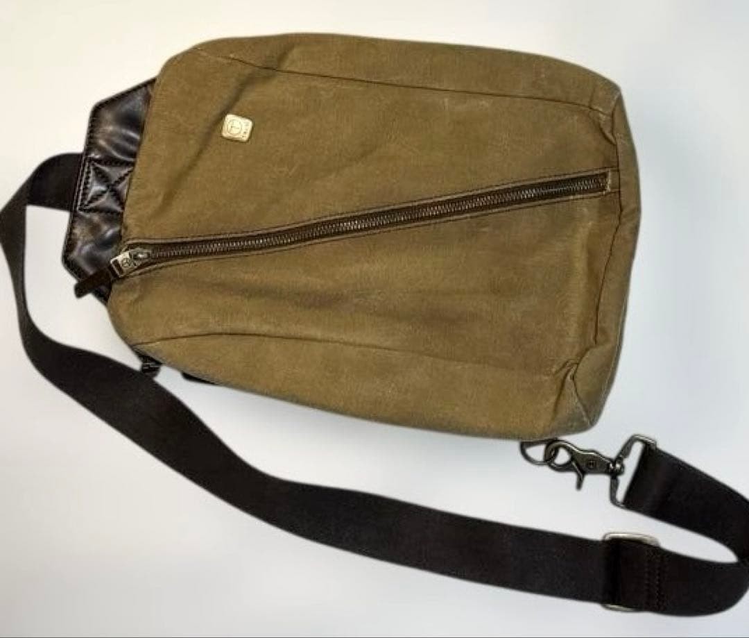 Tumi Shoulder Bag Montre Sling Alpha Bravo Canvas Leather Brown 20x9x34cm