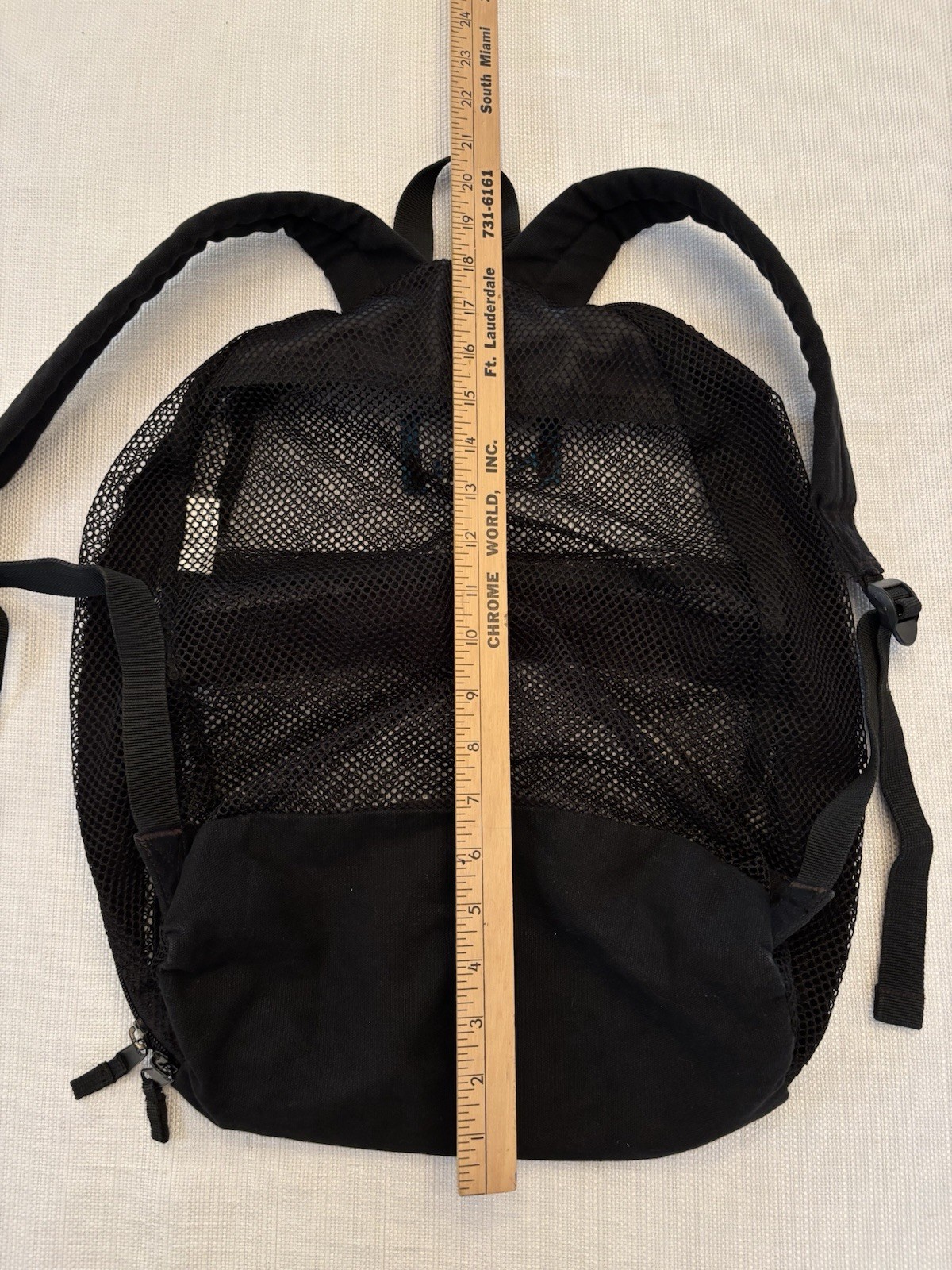 Kavu Black Net Backpack Gorpcore Hiking Camping Beach Outdoor Running