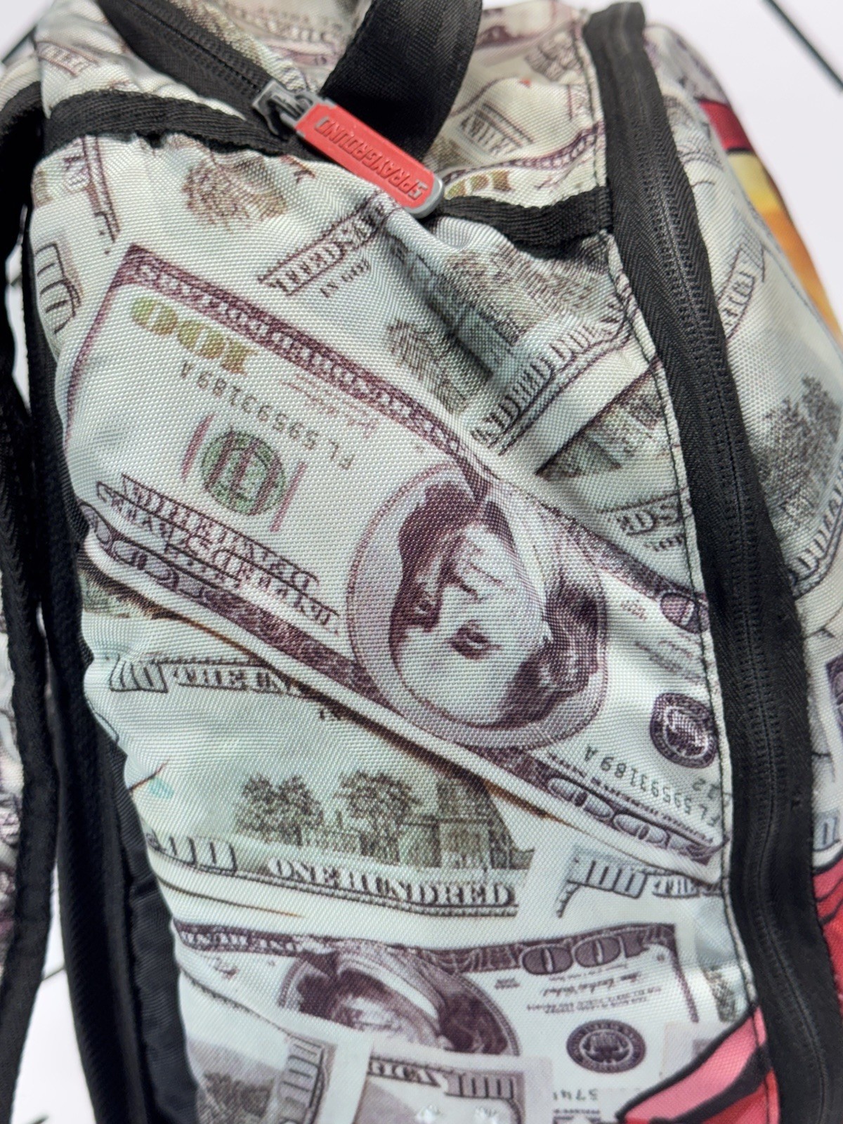 Rare 2015 SPRAYGROUND Iron Man Raining Money Marvel Backpack