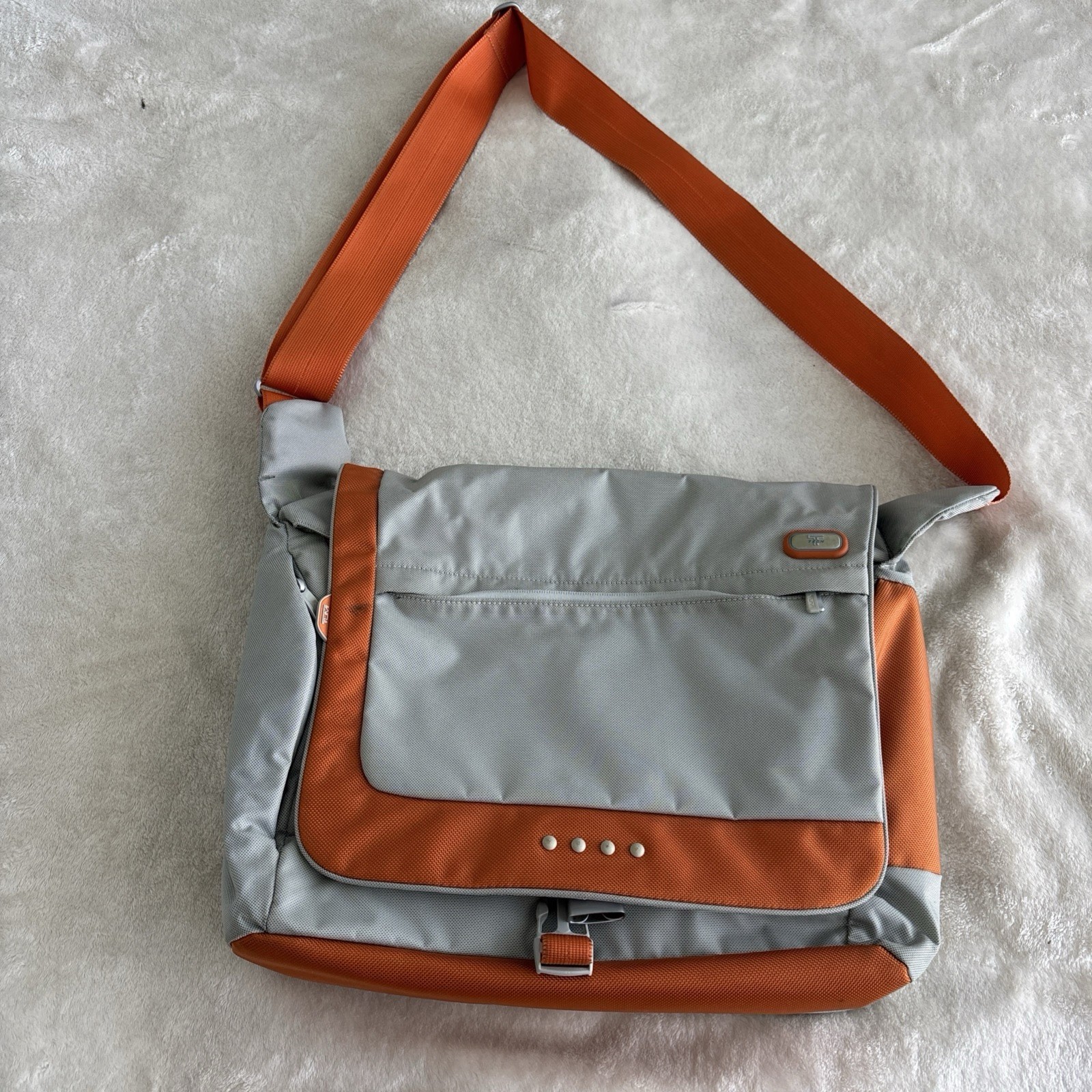 TUMI T-Tech Blue Gray Nylon Messenger Crossbody Travel Bag