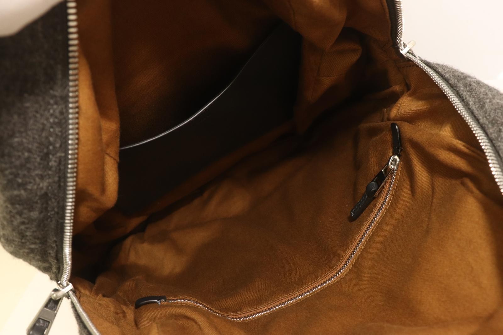 Theory Gray Color Block Backpack Used, 34x39cm, Casual Bag