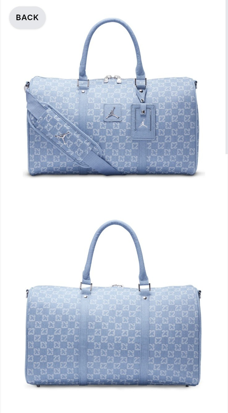 New Authentic Jordan Monogram 25L Duffle Bag *LIMITED EDITION DENIM Color*