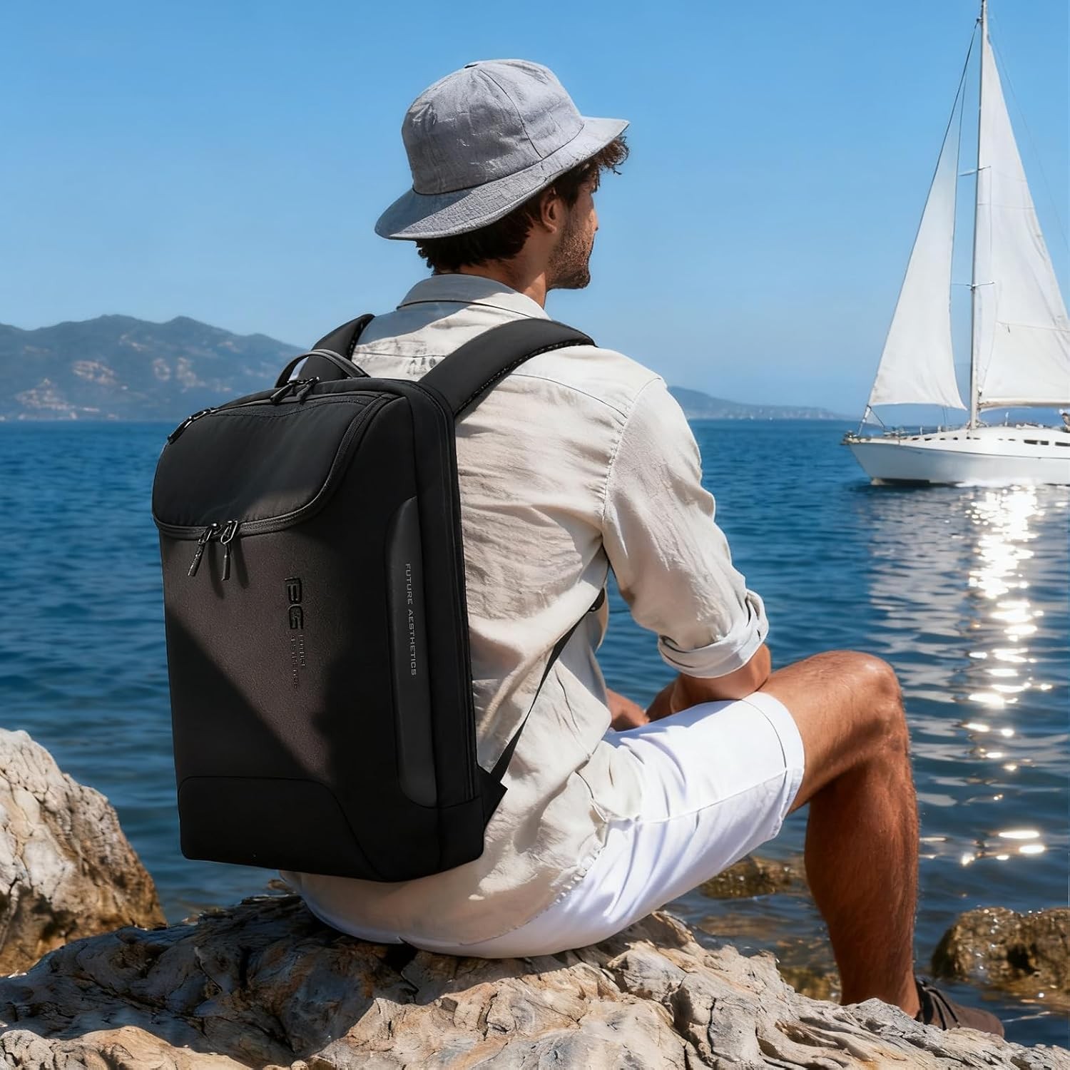 BANGE 15.6 Inch Laptop Backpack for Men and Women, Business Travel Backpack, Wat