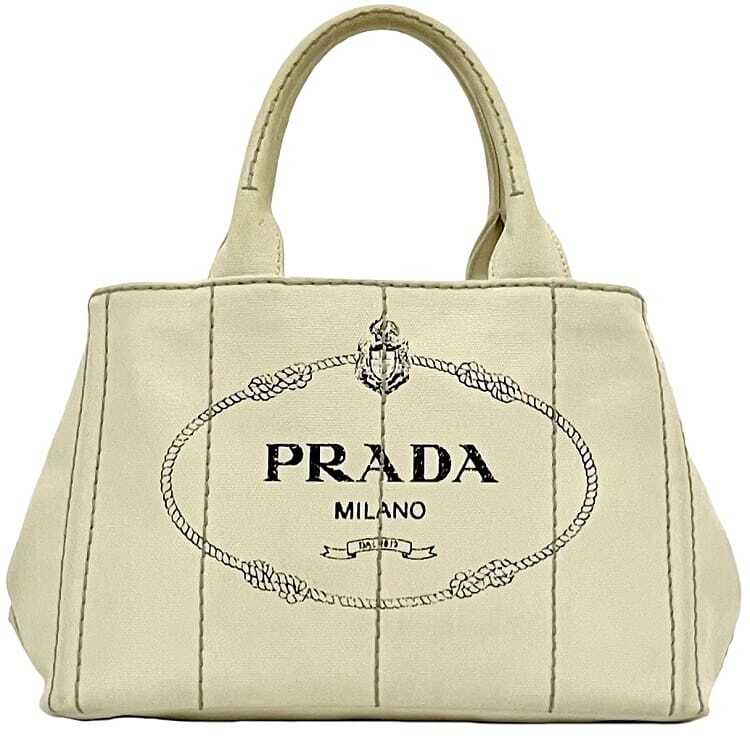 Prada Tote Bag Canapa Tote f-23286 Ivory White Canapa 1BG439 Beautiful Canvas