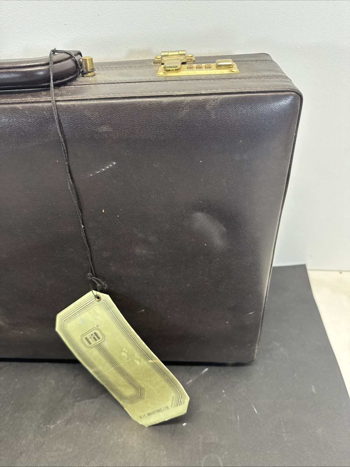 HIT Industries Brown Attache Briefcase 18x13x3.5 Vintage With Tag Unused