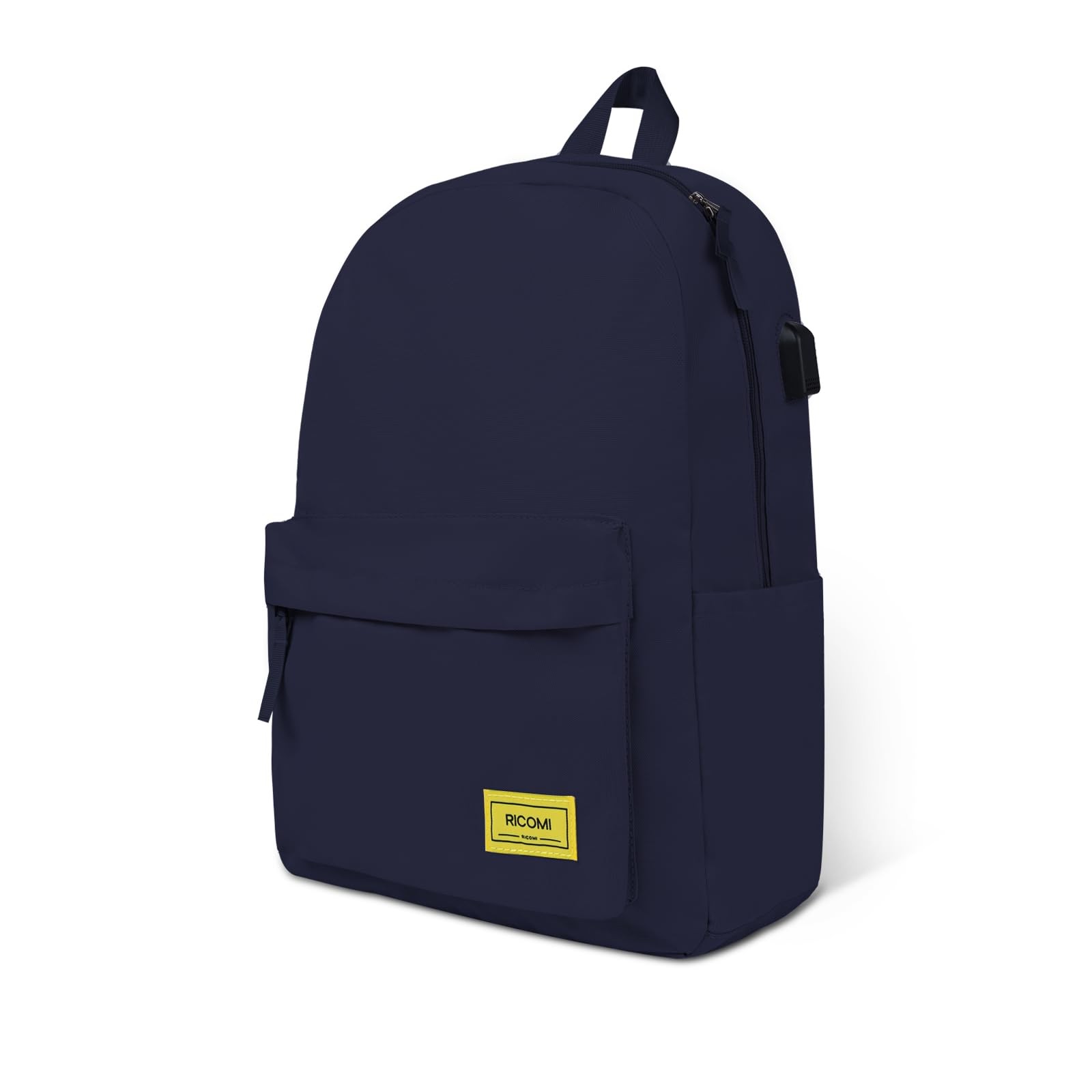 Lightweight Laptop Backpack USB Charging Port 15.6 Inch Navy Blue Bag