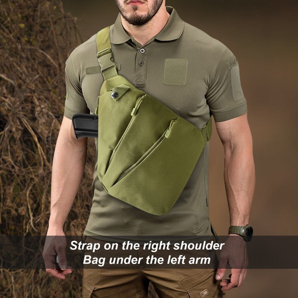 Tactical EDC Sling Rover Shoulder Sling Bag Pack Concealed Carry Pistol Holster