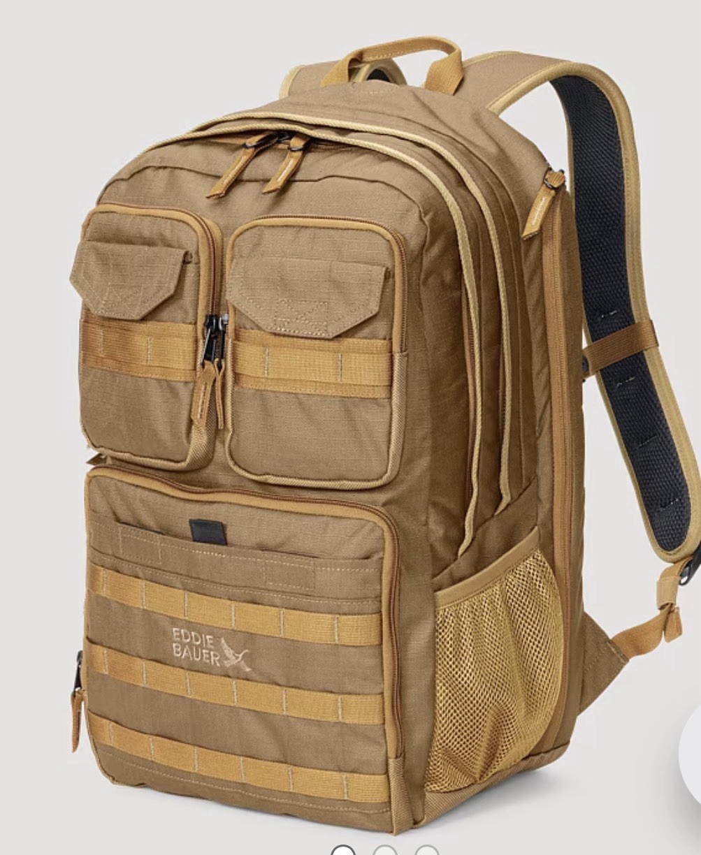 Eddie Bauer Cargo Pack 30L Durable Backpack Large Hiking Camping Travel Laptop