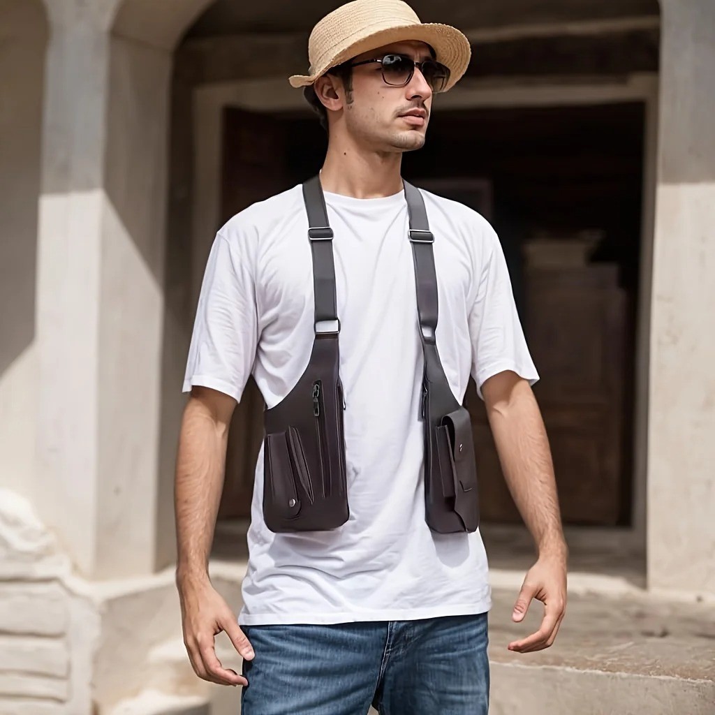 Adjustable Anti-Theft Underarm Shoulder Bag PU Wallet Holster Bag Newest