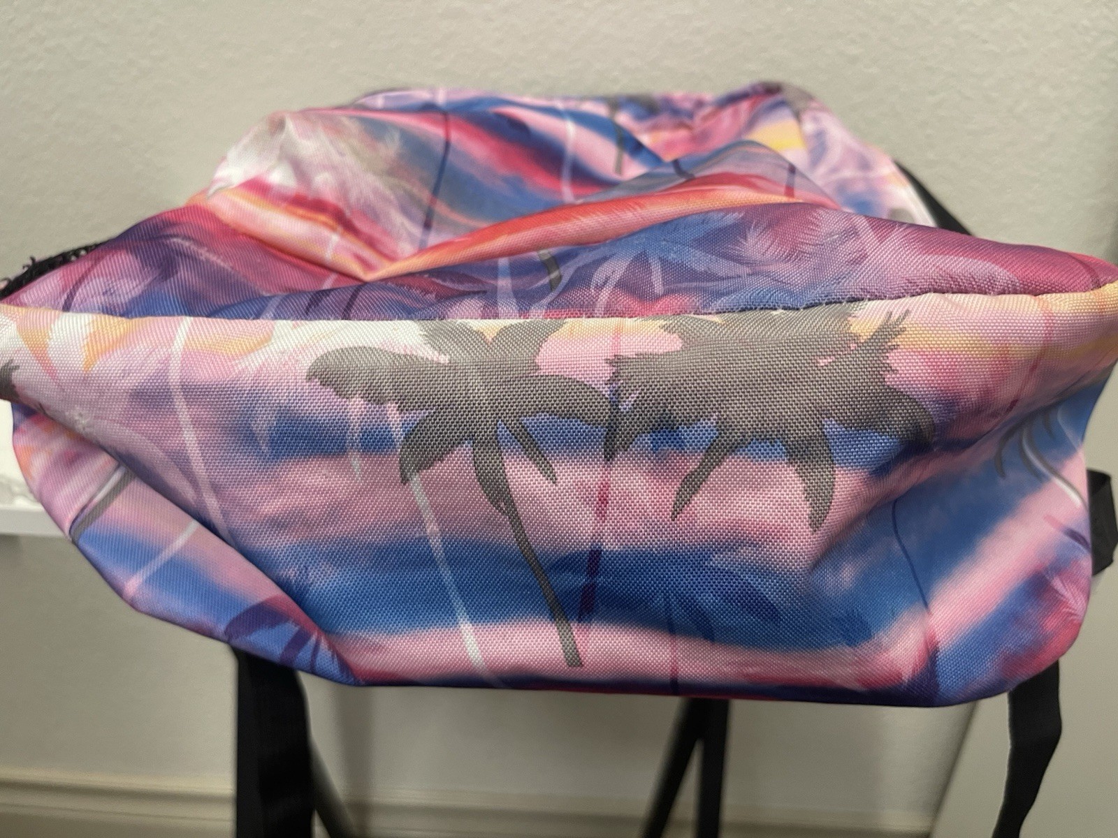 JANSPORT Pink/Purple Tropical Theme Backpack Beach Island Vacation School
