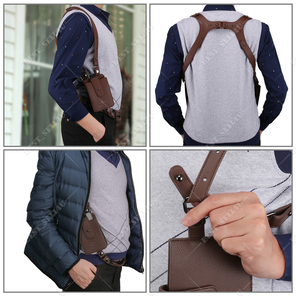 Anti-Theft Hidden Underarm Strap Wallet Double Shoulder Pouch Holster Phone Bag