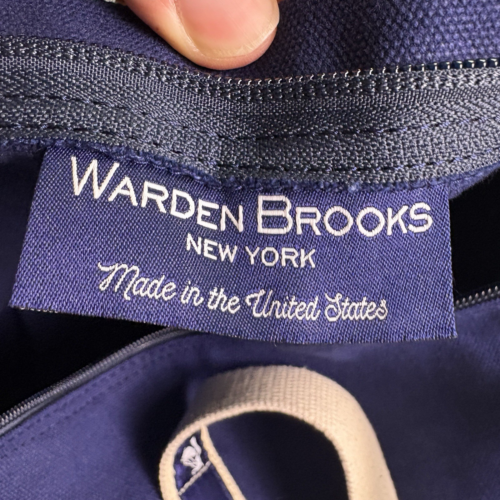 Warden Brooks New York Duffle Bag Blue Canvas Banker Travel Crossbody