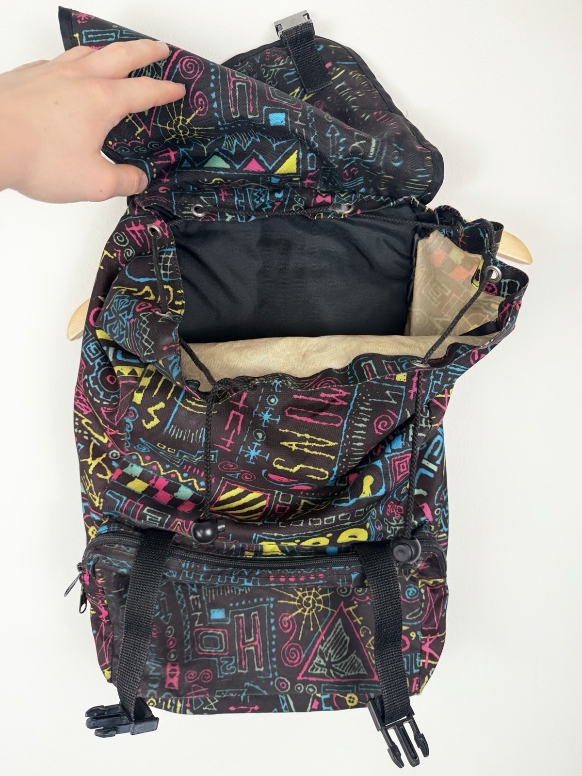 Vintage O’NEILL Backpack Multicolor 90s Big Logo School Bright Graffiti