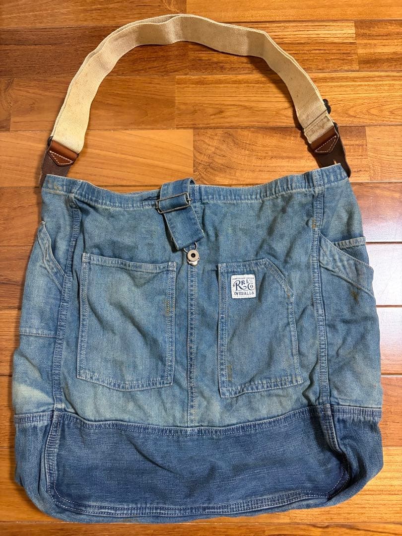 RRL DOUBLE RL Denim Shoulder Bag Vintage Wash Indigo