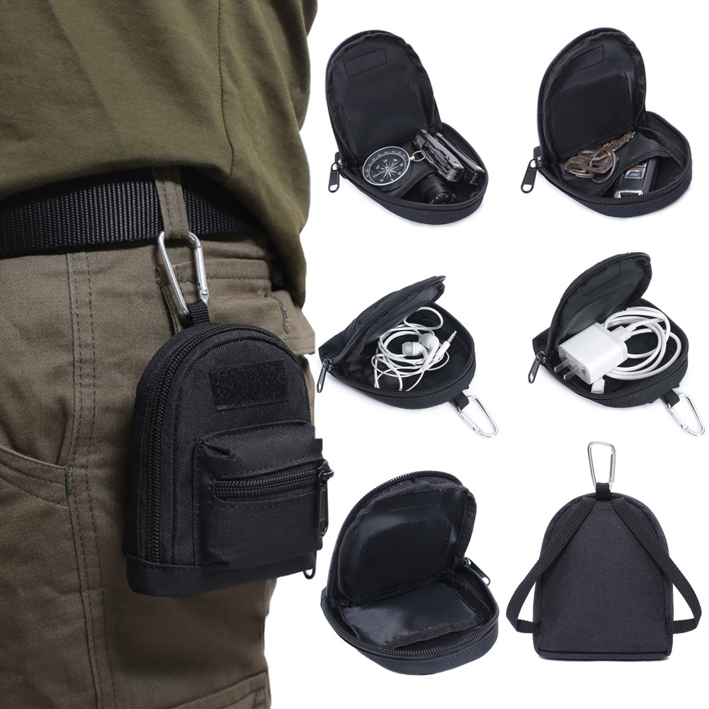 Tactical EDC Pouch Utility Zipper Pocket Organizer Small Coin Purse Keychain Bag