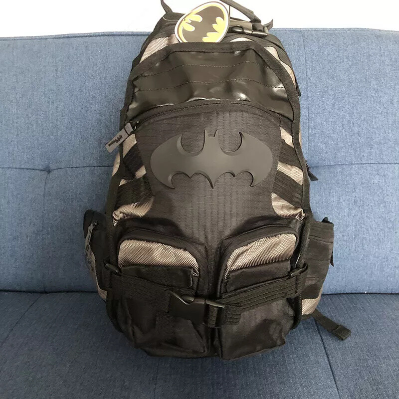 Black Knight Bat Batman Backpack Outdoor Travel Shoulder Bag Large Knapsack Gift