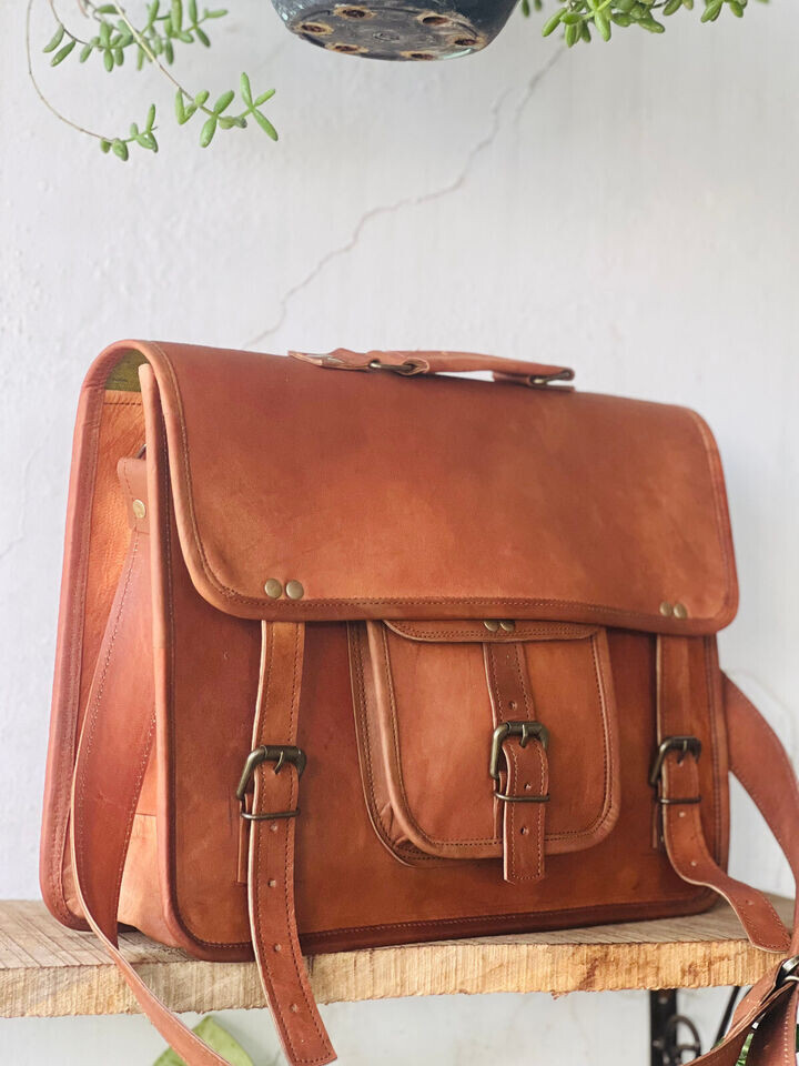 Bag Leather Craft With Class Genuine Briefcase Satchel