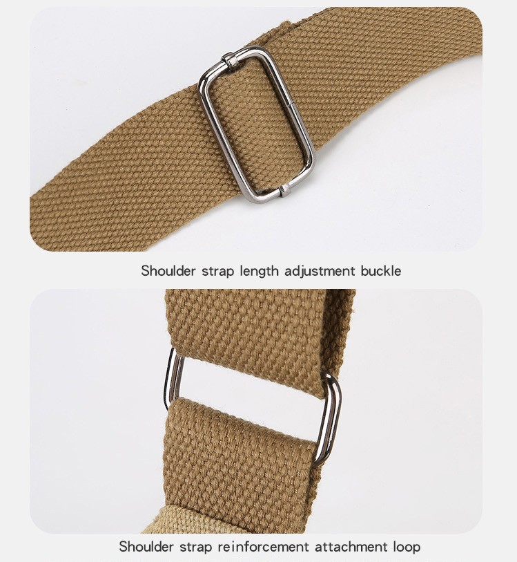 LEBULLBRO Canvas Crossbody Shoulder Messenger Bags Military Outdoor Satchel Bag