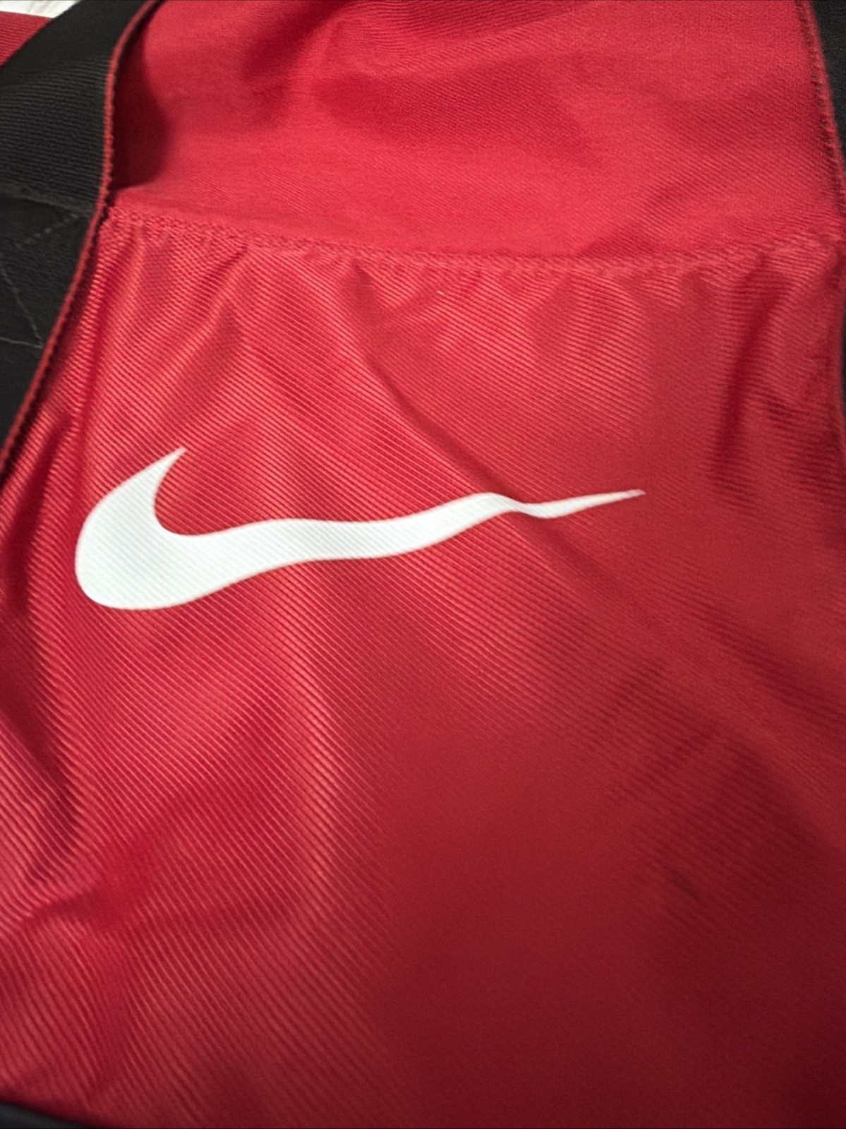 Nike Large Duffle Bag Red With Black No Shoulder Strap