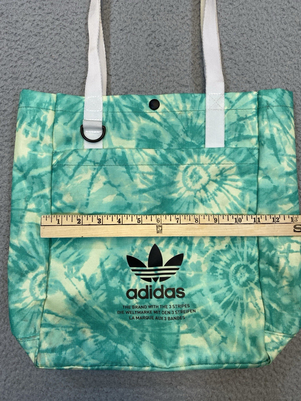 Adidas Bag Trefoil Green Tie Dye 11 x 14 x 4.5 Inner Outer Pocket