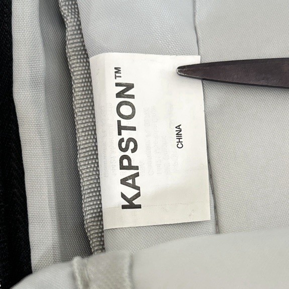 Kapston Pierce Carbyne Backpack Gray Black Sleek Modern Design Laptop School Bag
