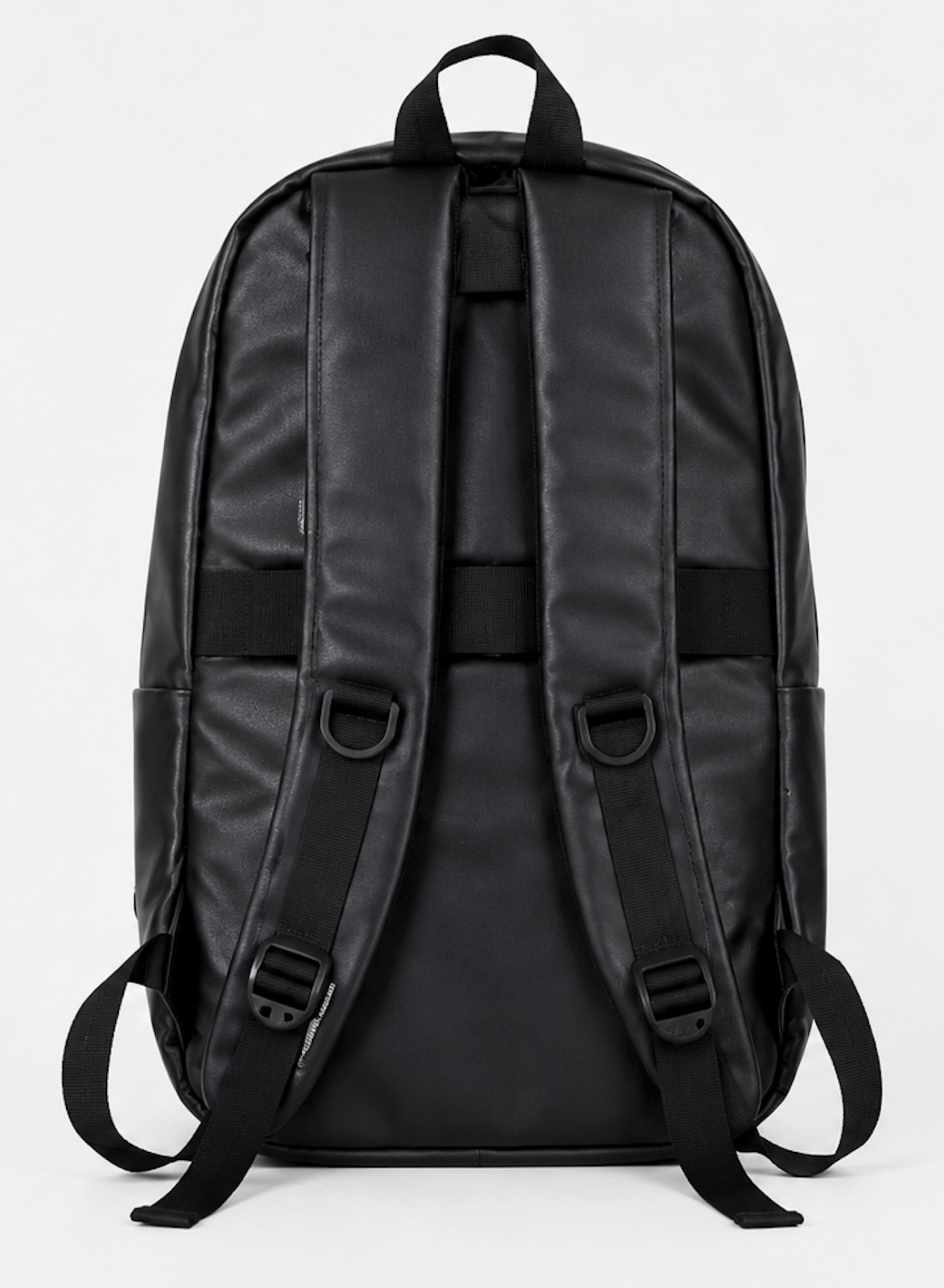 Black PU Leather Laptop Backpack Travel School Work Bag Unisex Used