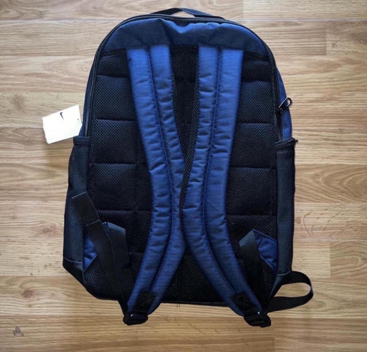 Nike Blue/Black Medium Backpack Zip Closure Padded Straps Outer Pockets
