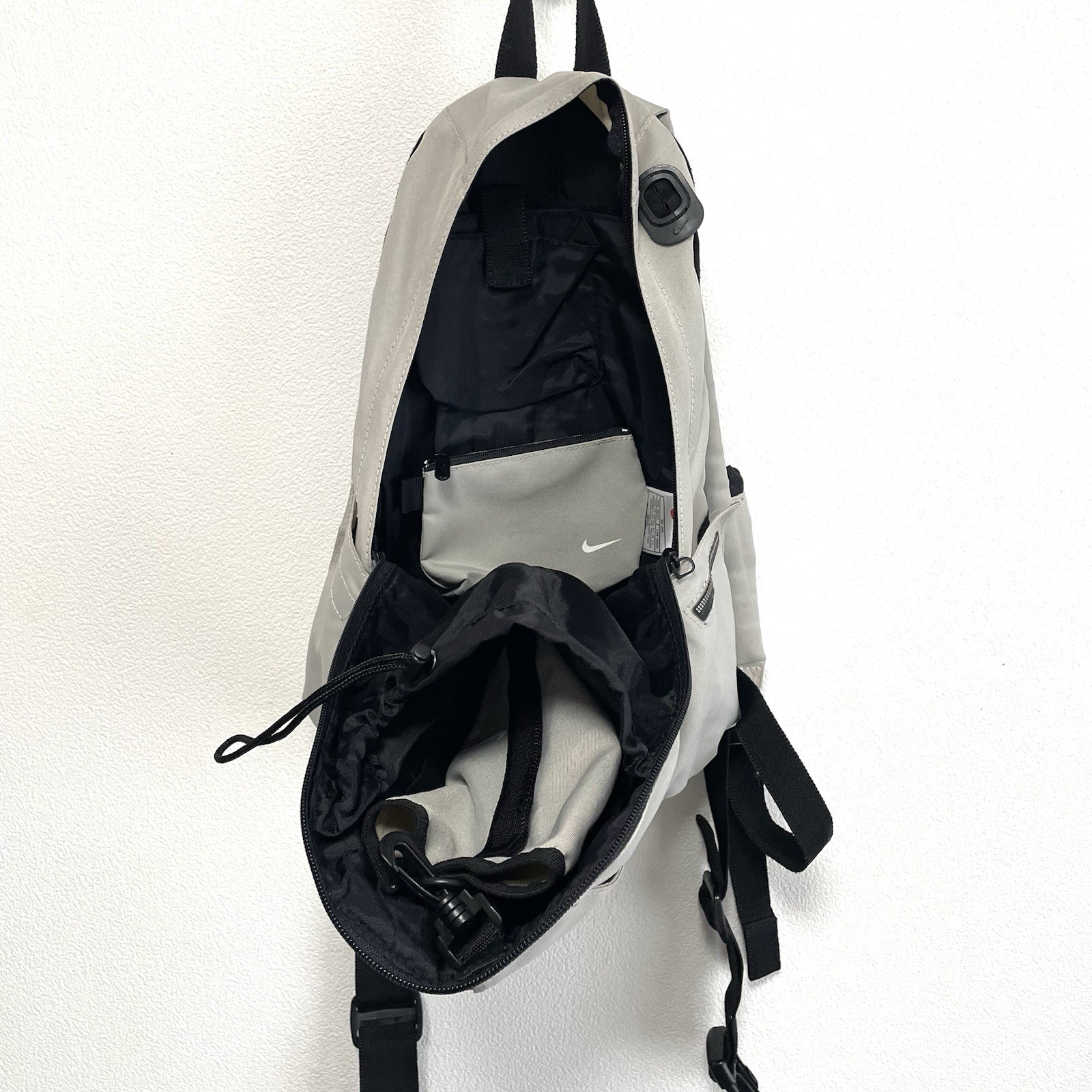 Vintage Nike Technical Backpack Daypack Bag Japan Grey Archive Y2K 00s Rare