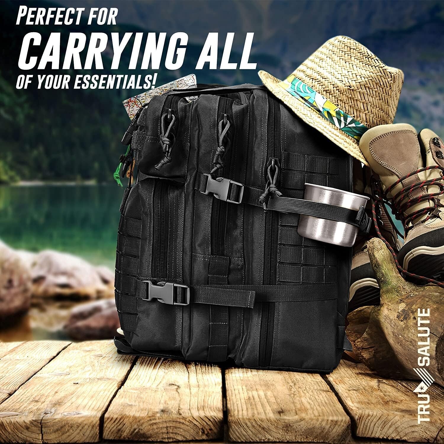 Military Tactical Backpack 30L-70L Large Outdoor Men 3 Day Assault Pack Rucksack