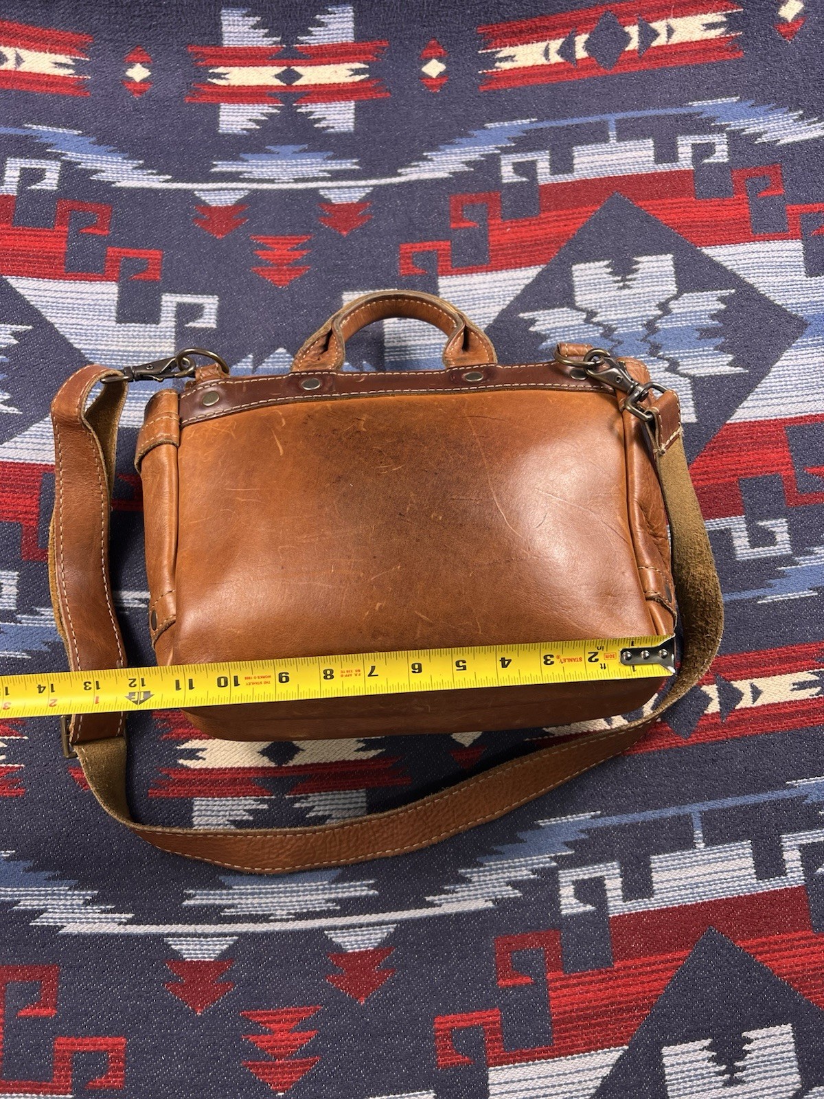 Tahoe Classics Brown Bag Co Saddle Leather Briefcase Messenger Bag Made In USA