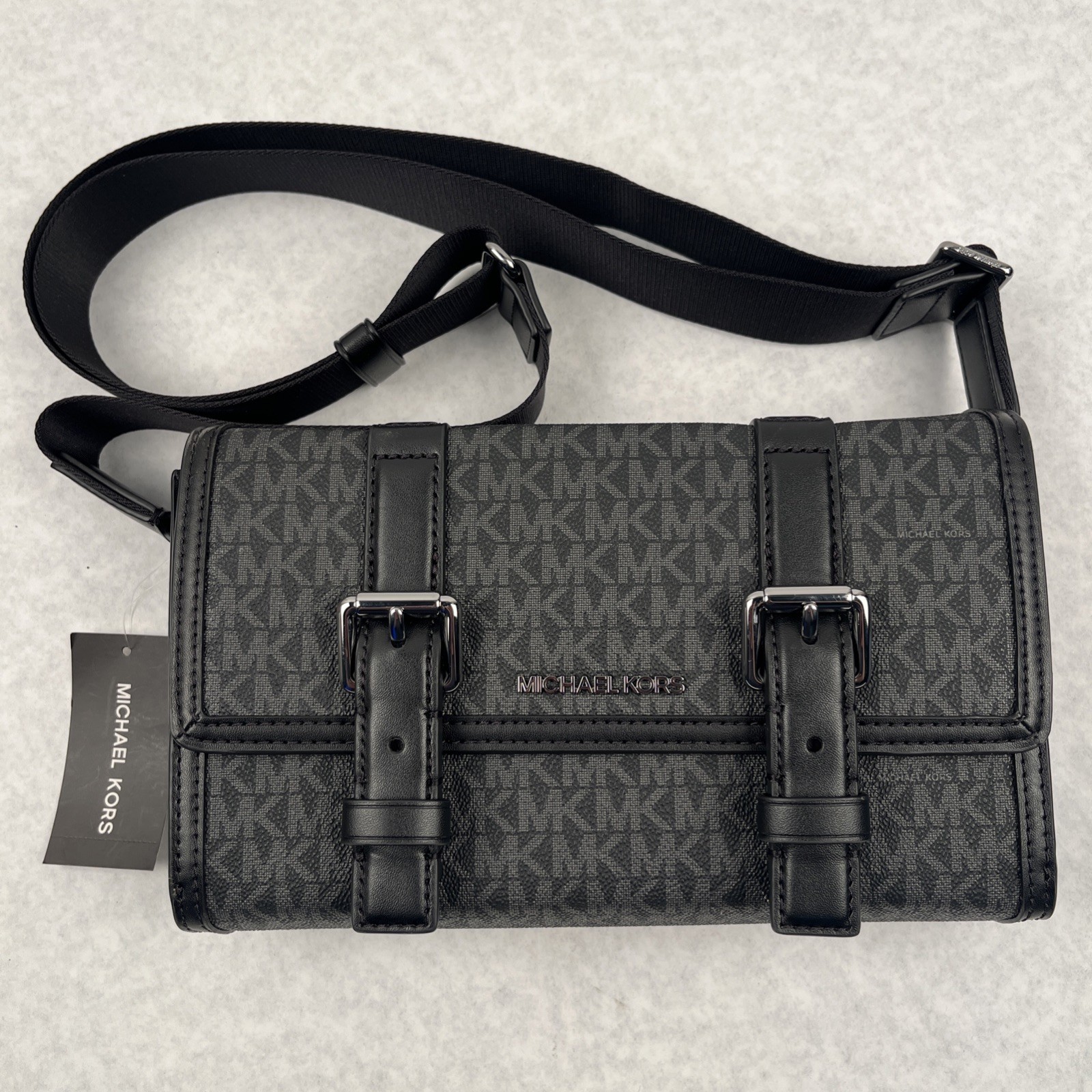 New With Tags Michael Kors Cooper Trunk Crossbody Bag Black