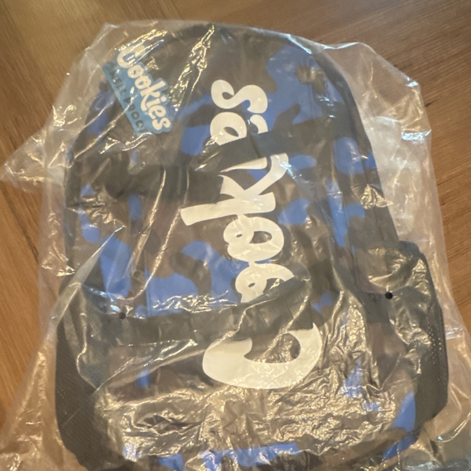 Cookies Sf Smell Proof Camouflage Backpack Blue Black Outer Pockets