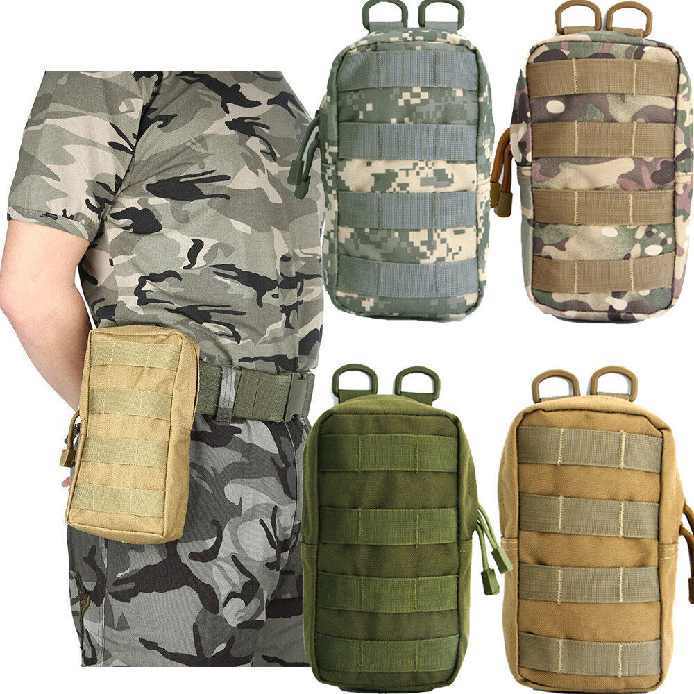 Tactical Molle Utility Pouch Bag EDC Tool Waist Backpack Hunting Waterproof Bag