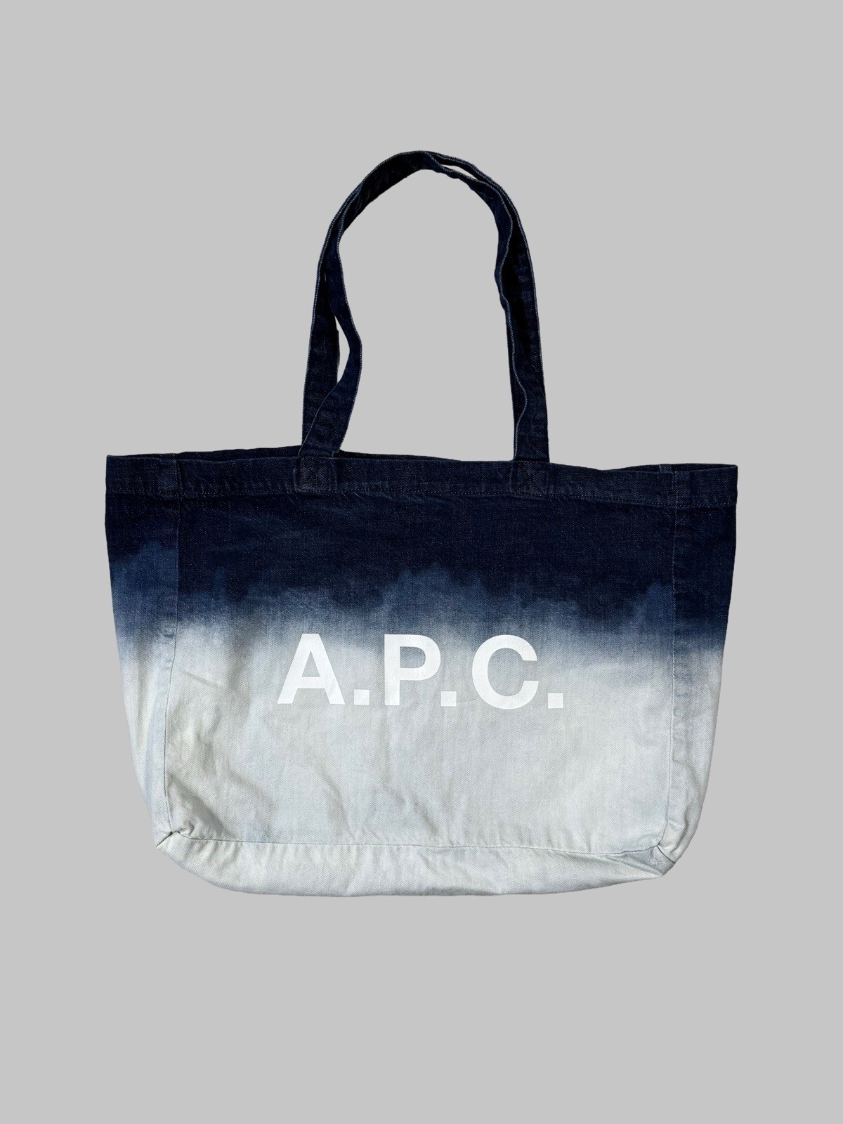 A.P.C. Chic Minimalist Denim Canvas Tote Designer Handbag for Everyday Use