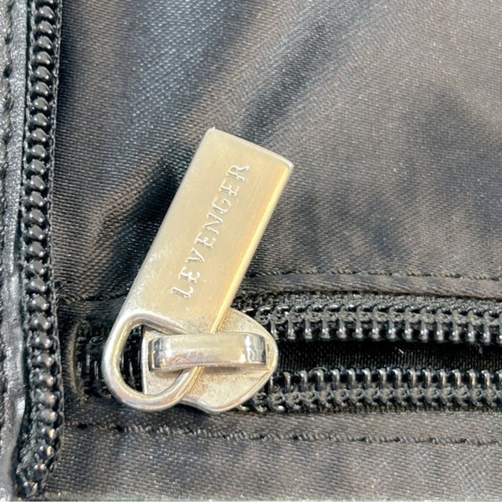 Levenger Black Full Grain Leather Shoulder Messenger Bag Briefcase From Spain