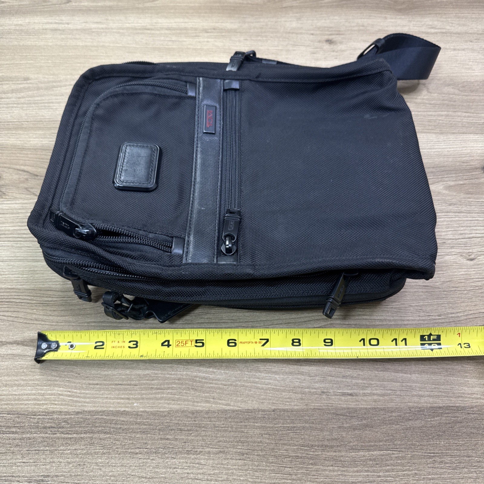 TUMI Alpha 2 22116D2 Black Ballistic Nylon Crossbody Bag Travel Shoulder Bag