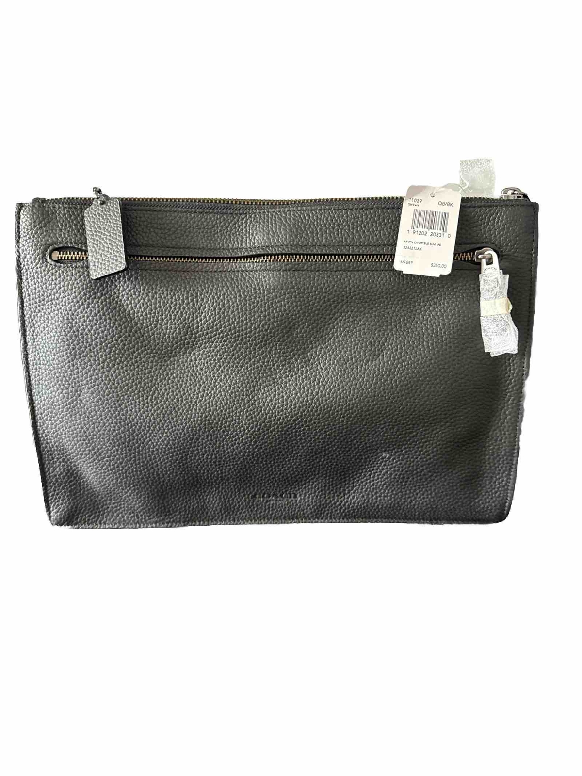 Coach | Black Manhattan Convertible Messenger Slim Bag