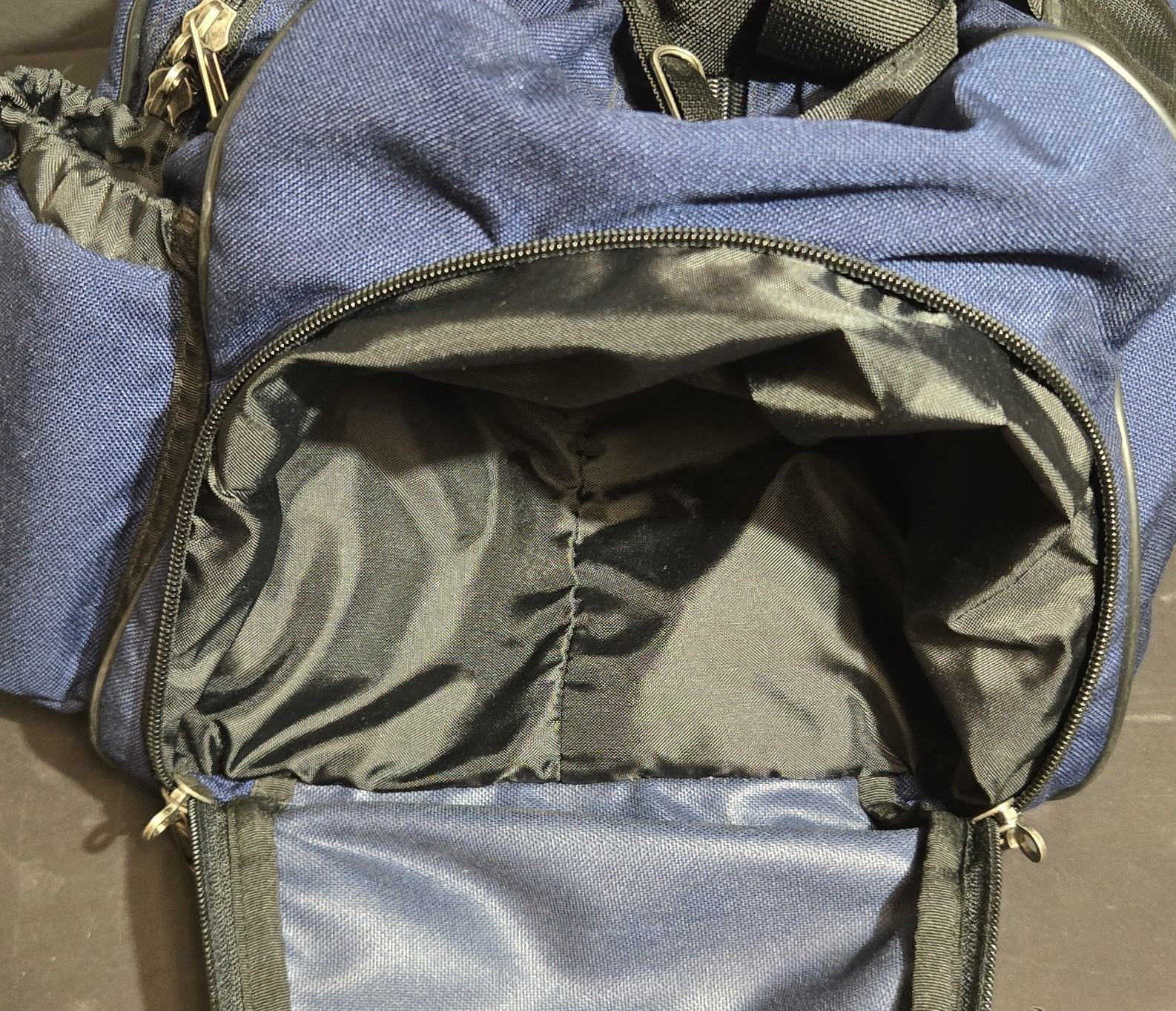 Vintage Nike Blue Duffle Bag Embroidered Center Swoosh 90s Y2K No Shoulder Strap