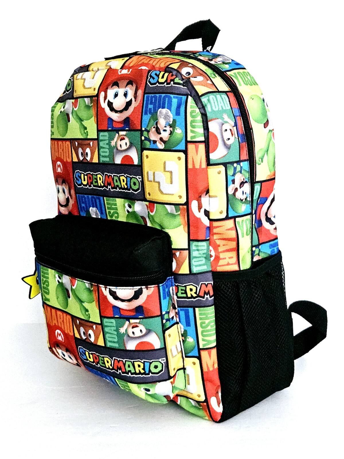 Nintendo Super Mario Bros Boys Large Backpack 16″ School Luigi Toad Yoshi New