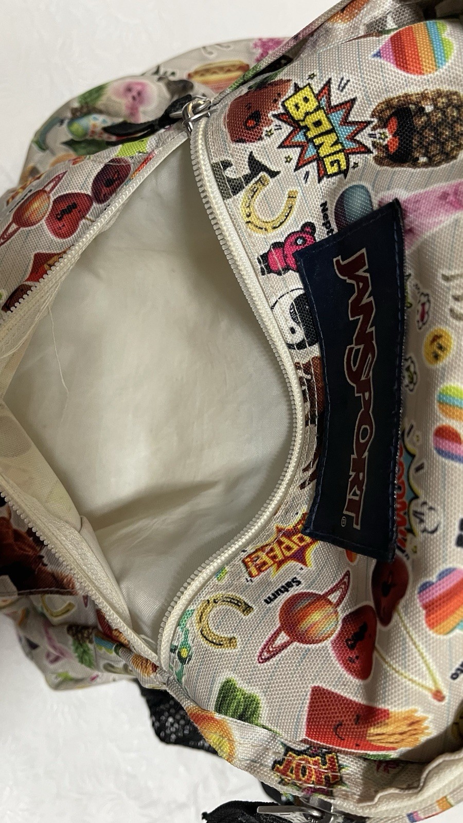 Limited Edition JanSport Superbreak Backpack Multi Stickers Student M46