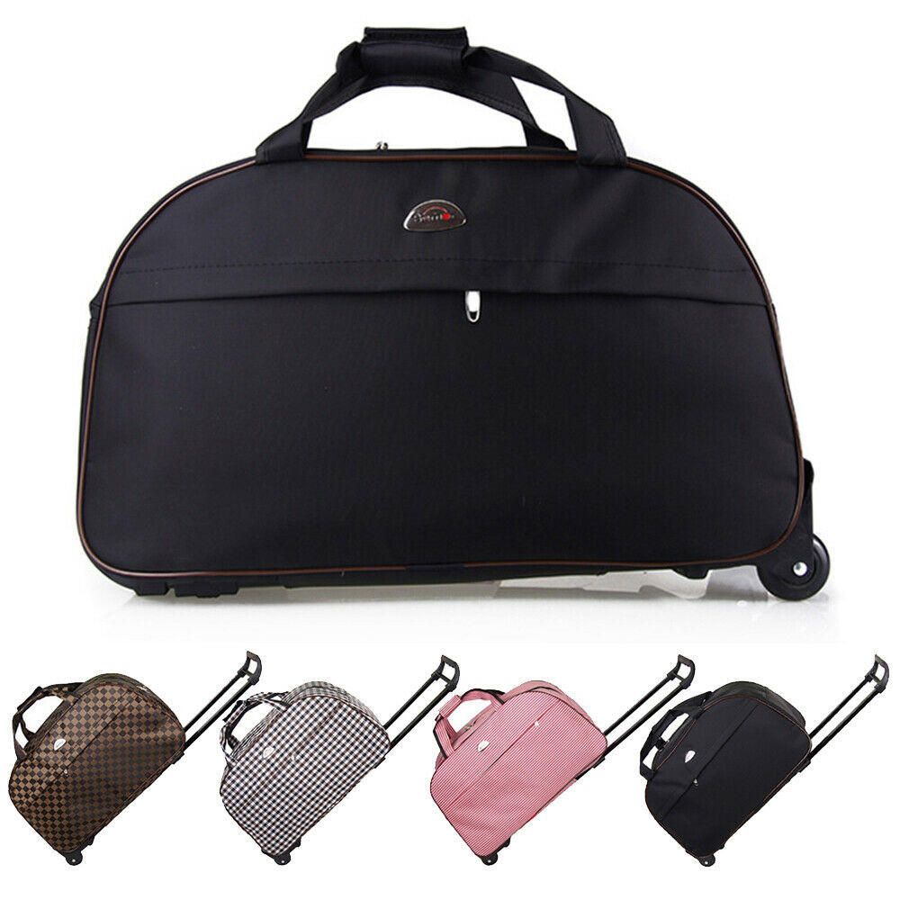 24″ Rolling Duffle Bag Waterproof Travel Duffel Luggage w/ Retractable Handle