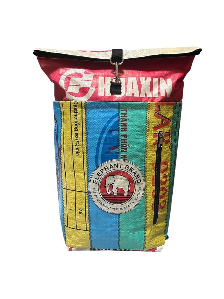 Fair Trade Recycled Patch Style Duffle Backpack