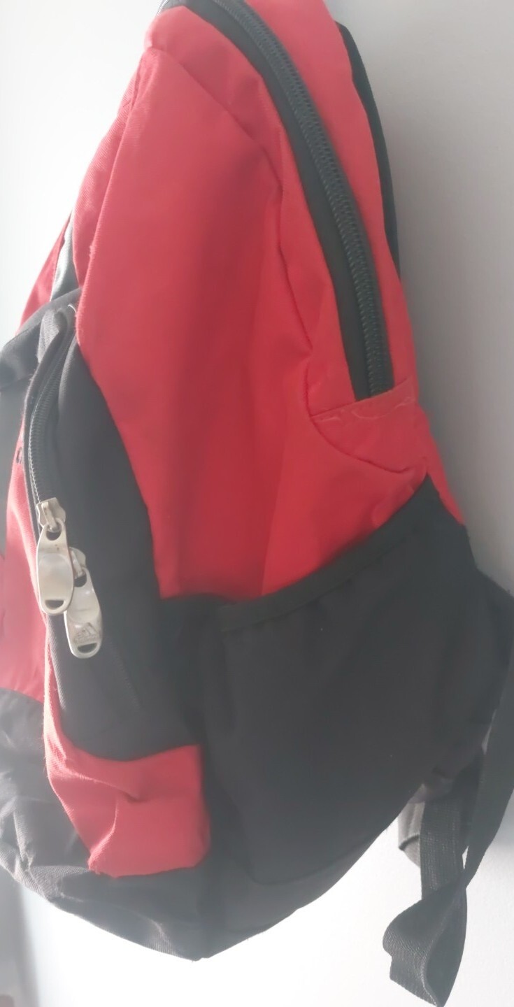 Adidas Backpack Black/Red Compartments Flaw See Description Sale